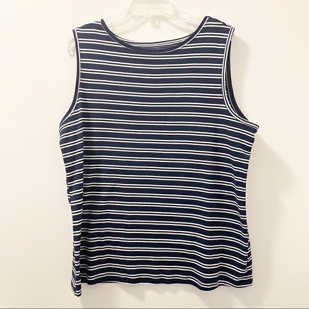 Croft & Barrow Striped Classic Tank Top - Size XXL